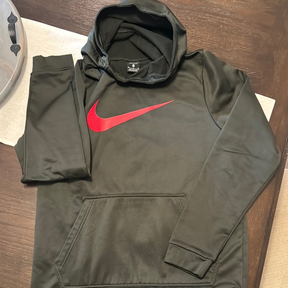 Nike Black Hoodie with Red Swoosh